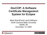 DevCOP: A Software Certificate Management System for Eclipse