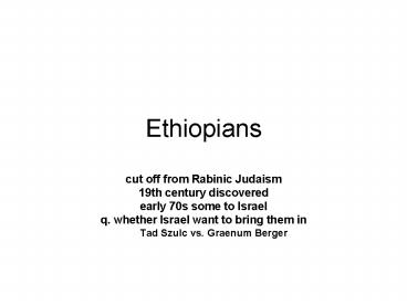 Ethiopians