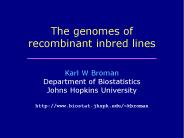 The genomes of recombinant inbred lines