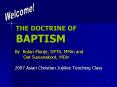 THE DOCTRINE OF BAPTISM PowerPoint PPT Presentation