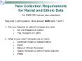 New Collection Requirements for Racial and Ethnic Data PowerPoint PPT Presentation