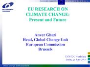 EU RESEARCH ON CLIMATE CHANGE: Present and Future