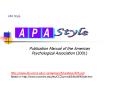 APA Style PowerPoint PPT Presentation