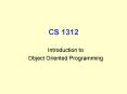 CS 1312 PowerPoint PPT Presentation