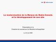 La modernisation de la Maison de RadioCanada et le dveloppement de son site PowerPoint PPT Presentation