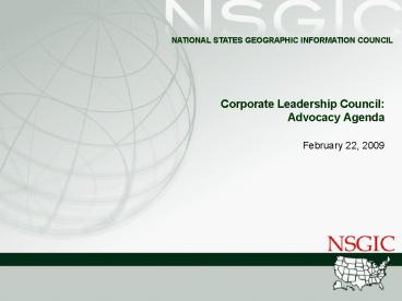 Corporate Leadership Council: Advocacy Agenda