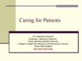 Caring for Patients PowerPoint PPT Presentation