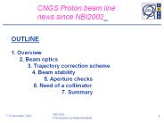 CNGS Proton beam line: