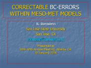 CORRECTABLE BC-ERRORS WITHIN MESO-MET MODELS