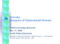 Networks: Emergence of Organizational Structure PowerPoint PPT Presentation