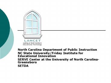 North Carolina Department of Public Instruction