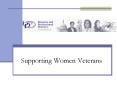 Supporting Women Veterans PowerPoint PPT Presentation