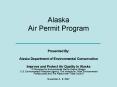 Alaska Air Permit Program PowerPoint PPT Presentation