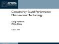 CompetencyBased Performance Measurement Technology Craig Haimson Webb Stacy 5 April 2006 PowerPoint PPT Presentation