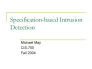 Specification-based Intrusion Detection