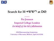 Search for HgWW(*) at D