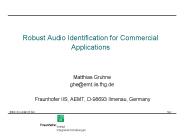 Robust Audio Identification for Commercial Applications