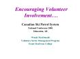 Encouraging Volunteer Involvement' PowerPoint PPT Presentation