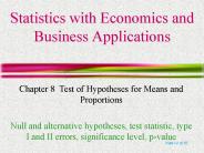Statistics with Economics and Business Applications