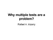 Why multiple tests are a problem?