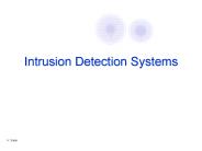Intrusion Detection Systems