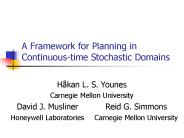 A Framework for Planning in Continuous-time Stochastic Domains