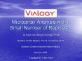 Microarray Analysis with a Small Number of Replicates PowerPoint PPT Presentation