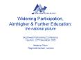 Widening Participation, Aimhigher PowerPoint PPT Presentation