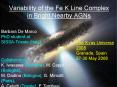 Variability of the Fe K Line Complex in Bright Nearby AGNs PowerPoint PPT Presentation