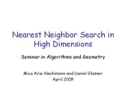 Nearest Neighbor Search in High Dimensions