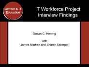 IT Workforce Project Interview Findings
