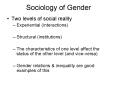 Sociology of Gender PowerPoint PPT Presentation
