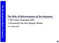 The Role of Infrastructure in Development PowerPoint PPT Presentation