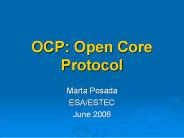 OCP: Open Core Protocol