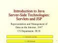 Introduction to Java Server-Side Technologies: Servlets and JSP PowerPoint PPT Presentation