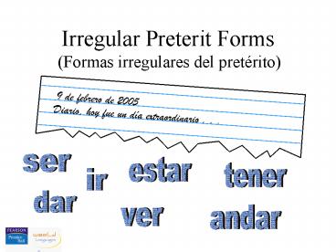 Irregular preterit II