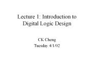 Lecture 1: Introduction to Digital Logic Design