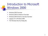 Introduction to Microsoft Windows 2000