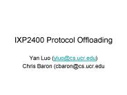 IXP2400 Protocol Offloading