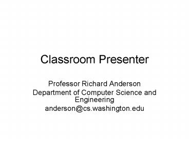 Classroom Presenter