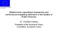 Medium term expenditure frameworks and performance budgeting: Elements of the Quality of Public Finances PowerPoint PPT Presentation