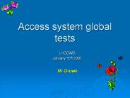 Access system global tests