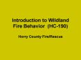 Introduction to Wildland Fire Behavior HC190 PowerPoint PPT Presentation