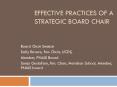 Effective Practices of a Strategic Board Chair PowerPoint PPT Presentation