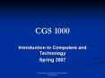 CGS 1000 PowerPoint PPT Presentation