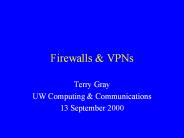 Firewalls