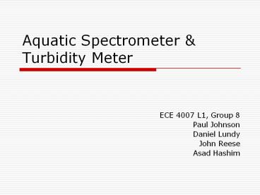 Aquatic Spectrometer