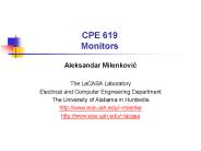 CPE 619 Monitors