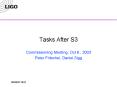 Tasks After S3 PowerPoint PPT Presentation