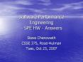 Software Performance Engineering SPE HW Answers PowerPoint PPT Presentation